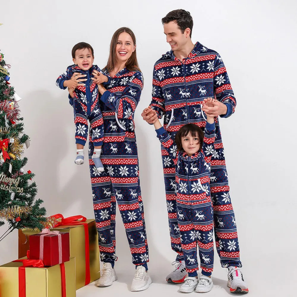 Max Christmas Family Matching Pajamas Sets Winter Xmas Snow Printed Pajamas Mother Daughter Father Sleepwears Suit Clothes