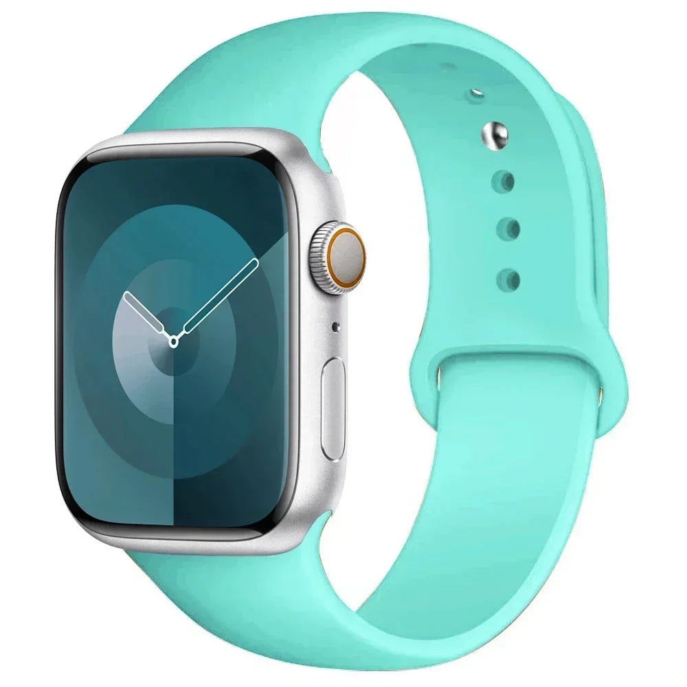 Maxy Silicone Band For Apple Watch strap 44mm 45mm 40mm 41mm 42-46mm sport bracelet iwatch series 8 7 6 5 4 9 10 11 SE-Ultra 2/3 49mm