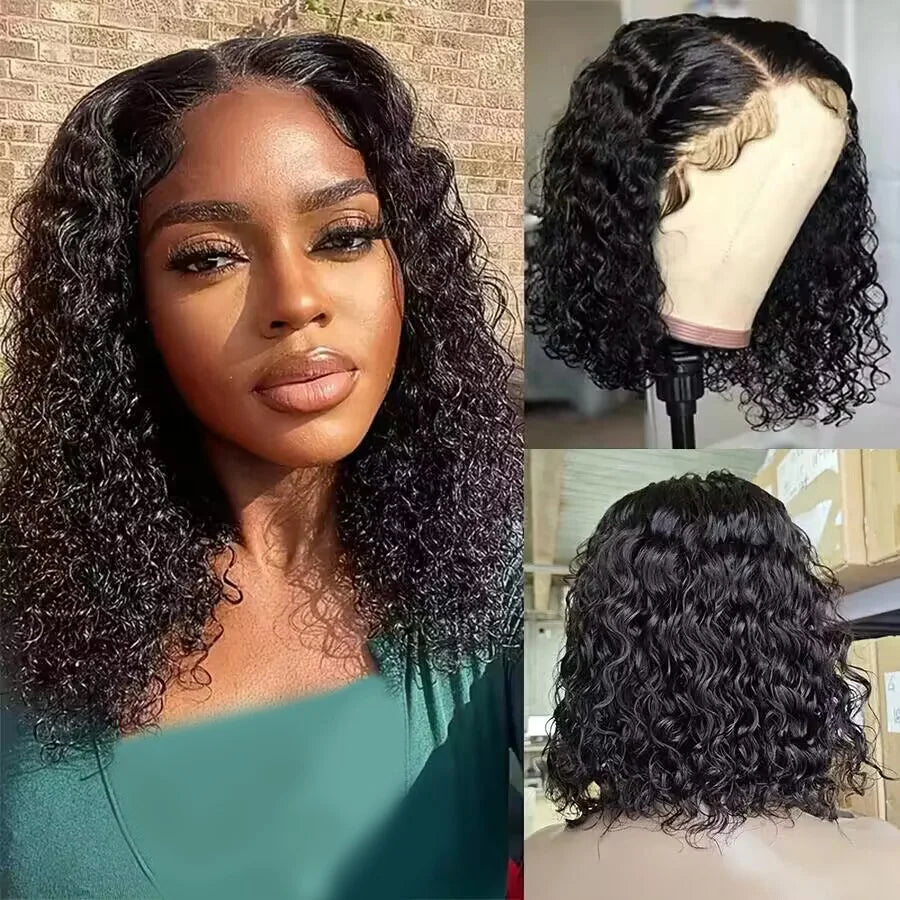 Maxy Queenlike Water Wave Ready to Wear Glueless Human Hair Wig 4x4 Pre Cut Pre Plucked Lace Closure Wigs for Women 10-16 inch Remy