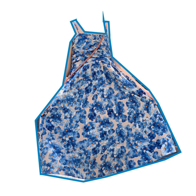 Maxy Vacation Look Mother and Daughter Floral Dress Mom and Baby Girls Resort Dresses Holiday Beach Momy and Me Clothing Women Robe