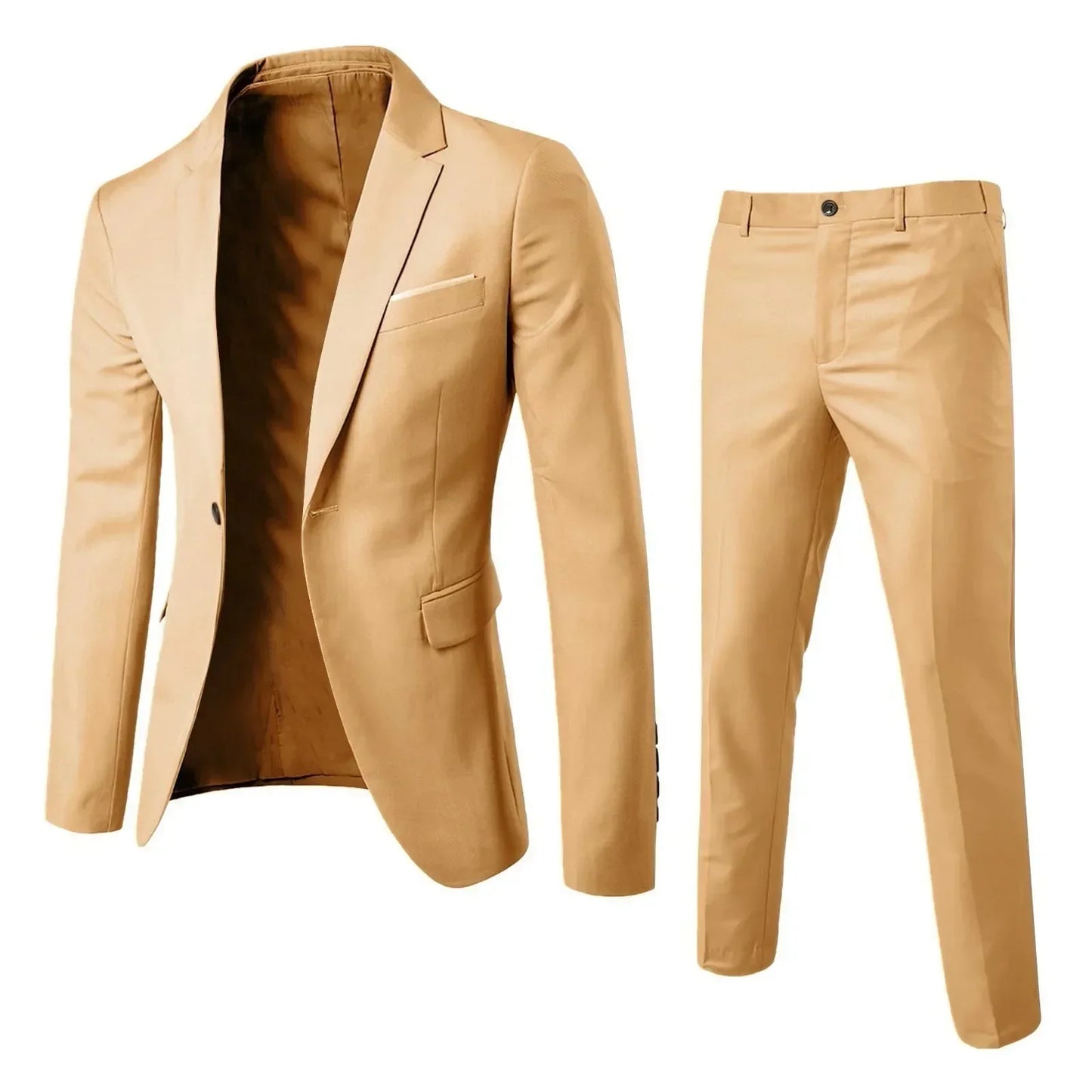 Visco Men Suits For Business Wedding Blazers 2 Pieces 3 Sets Elegant Full Vest Pants Coats Formal Jackets Luxury