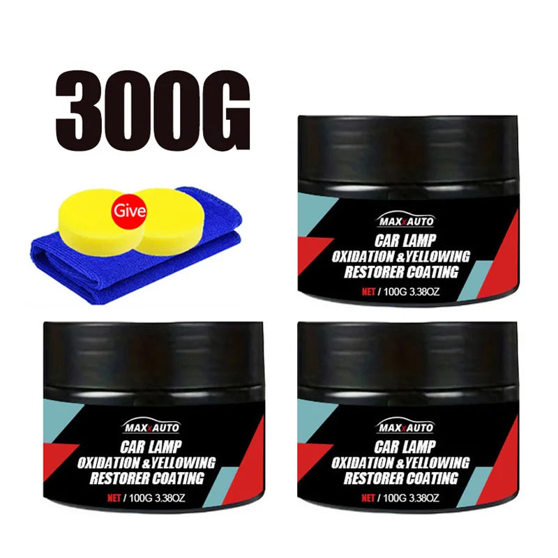 Visco Car Headlight Restoration Polishing Kit - Scratch Remover and Oxidation Cleaning Repair Paste, Used for Polishing Car Headlights, Restoring Bright Shine
