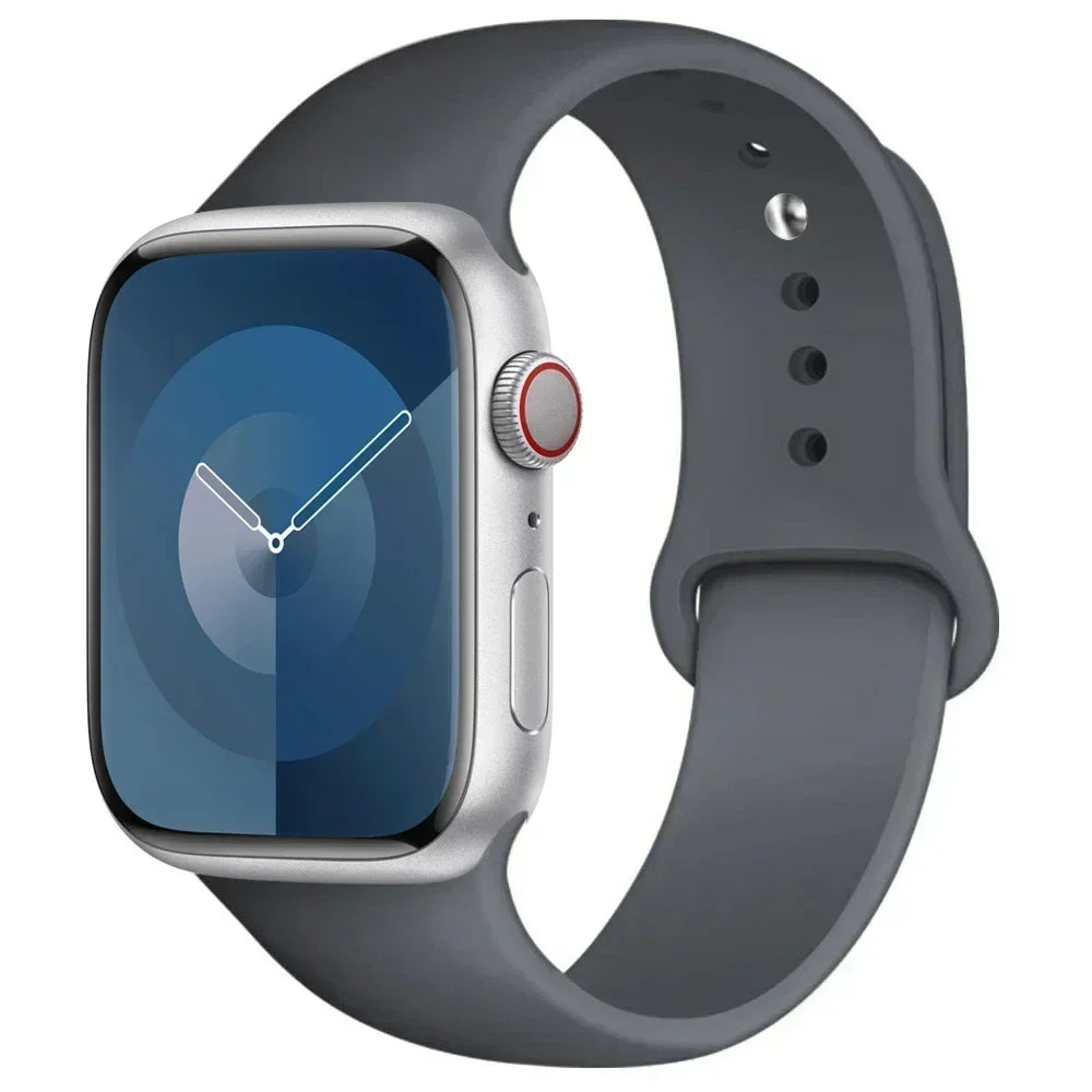 Maxy Silicone Band For Apple Watch strap 44mm 45mm 40mm 41mm 42-46mm sport bracelet iwatch series 8 7 6 5 4 9 10 11 SE-Ultra 2/3 49mm