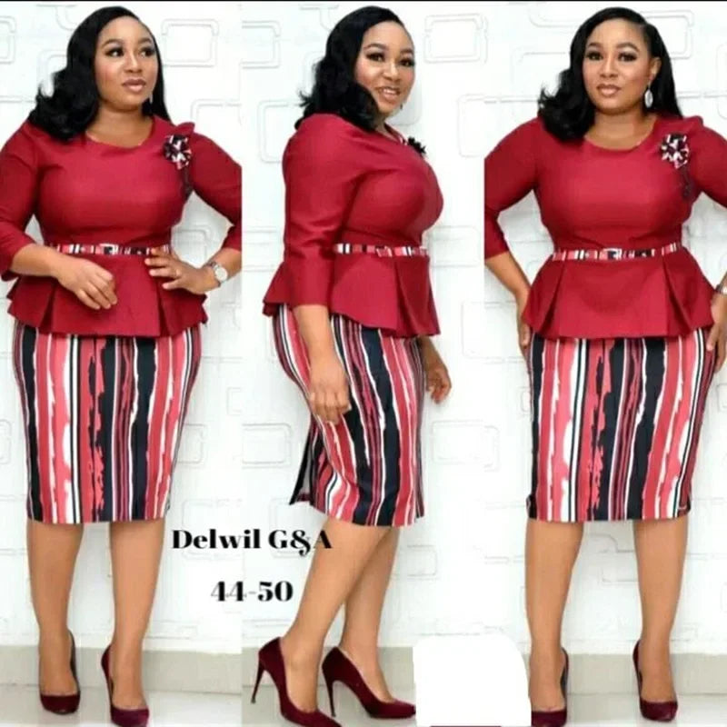 Maxy Hot Sale African and Turkey Style Plus Size Pinted Dress For Women