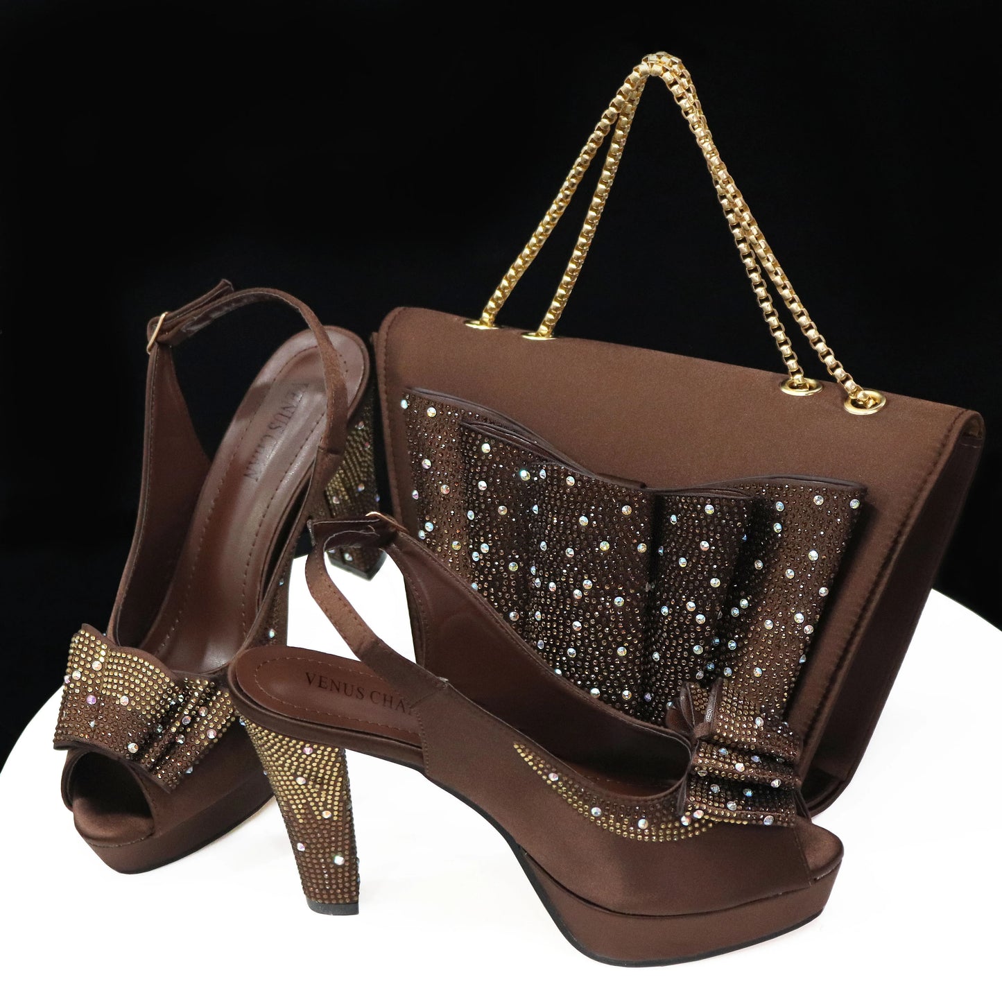 Maxy Doer show beautiful Italian gold Shoes and Bag Sets for Evening Party With Stones Italian Leather Handbags Match Bags! HTY1-1