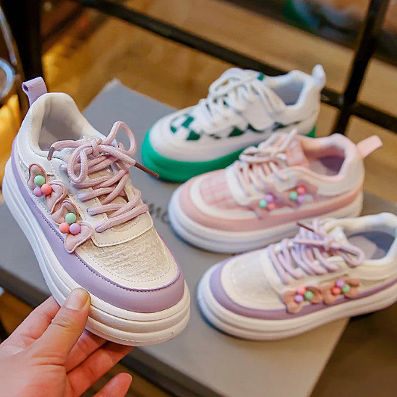 Maxy Children's Sneakers Baby Casual Shoes Toddler Sneakers Outdoor Fashion Sneakers Anti-slip Baby Girls Comfort Flowers Sport Shoes