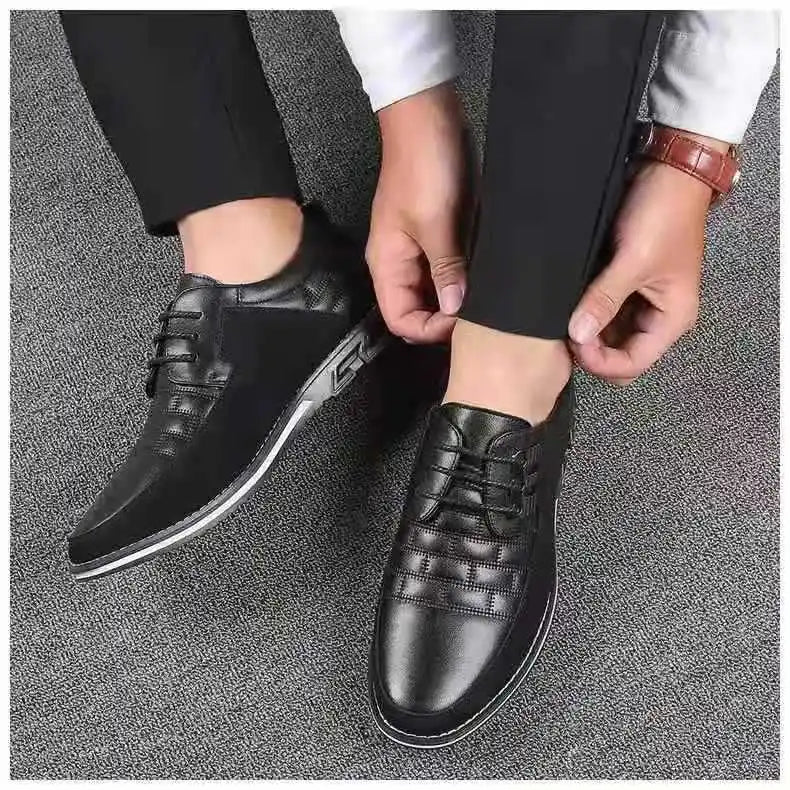 Amay Men Dress Shoes Natural Leather Men's Brand Shoes Sale Formal Shoe Men's Cowhide Italian Patent Leather Loafers Footwear Casual
