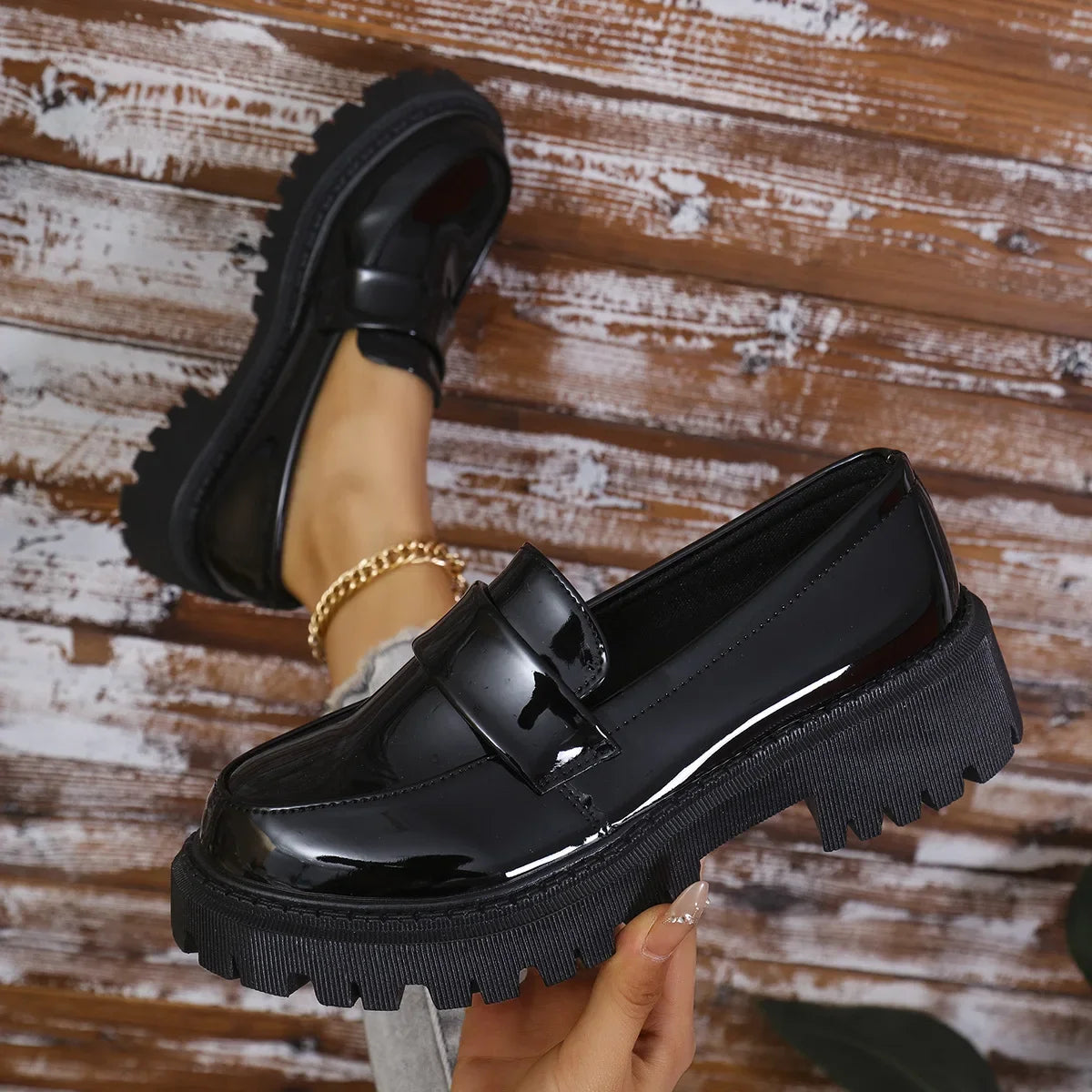 Maxy Hot Sale Loafers Spring Fashion Women's Pumps Classic Round Platform Pumps Trend Versatile Office Lady Shoes Zapatos