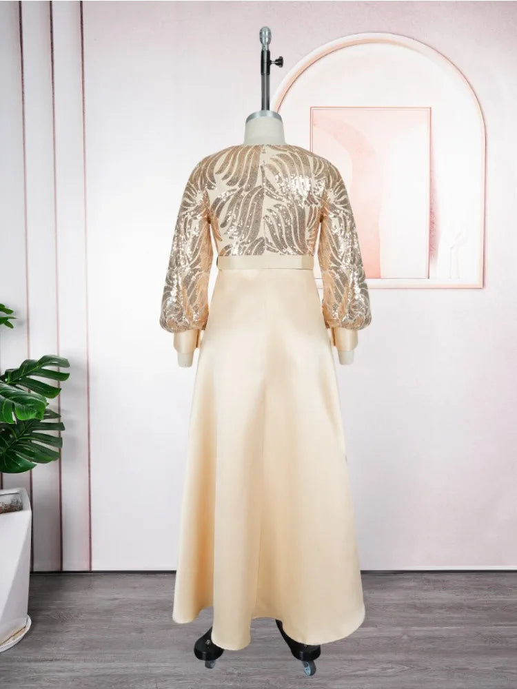 Amay Plus Size Evening Dresses for Women African Luxury Gown Elegant Turkey Muslim Wedding Party Long Dress Ankara Ladies Clothing