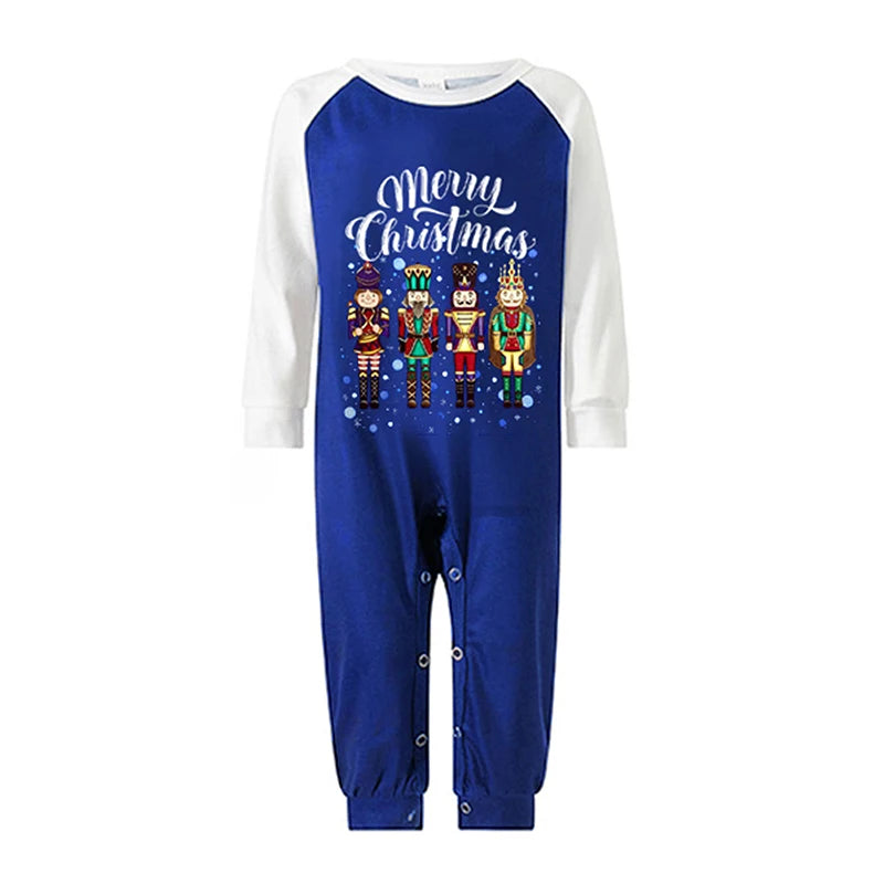 Christmas Family Matching Pajama Set Reindeer Print Long Sleeve Tops with Cozy Elastic Waist Pants for Winter Holiday Season