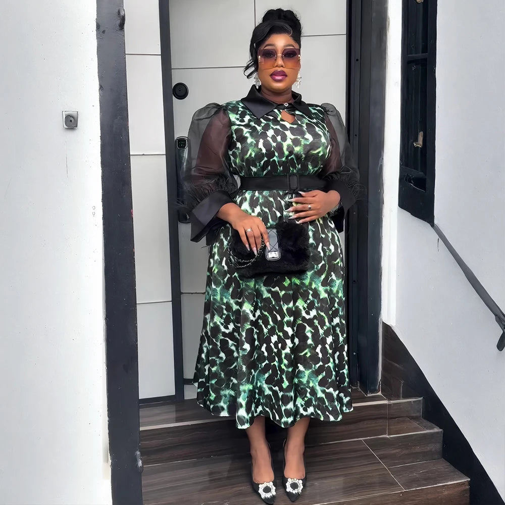 Amay Elegant African Dresses for Women Clothing Plus Size Wedding Party Long Dress Dashiki Ankara Office Lady Outfit Robe