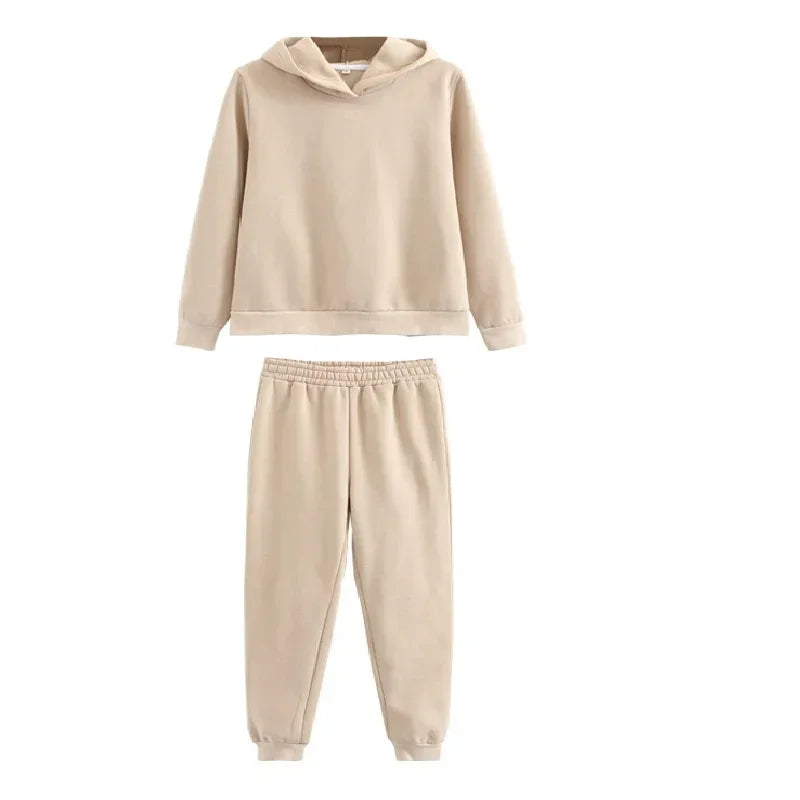 Maxy Tangara Winter Family Set Kids Costume Oversized Top Pocekt Women 100% Cotton Fleece Hoodies Sweatshirt Dress 6L50