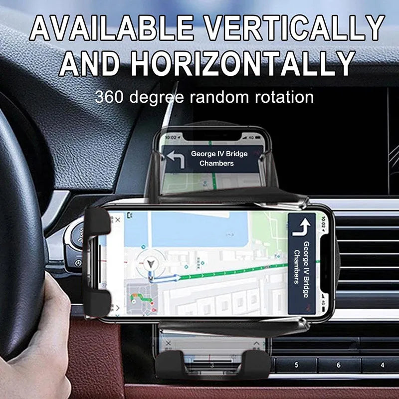 Maxy Wireless Charger Car Mount for Air Vent Mount Car Phone Holder Rotating Intelligent Infrared Fast Wireless Charging Charger