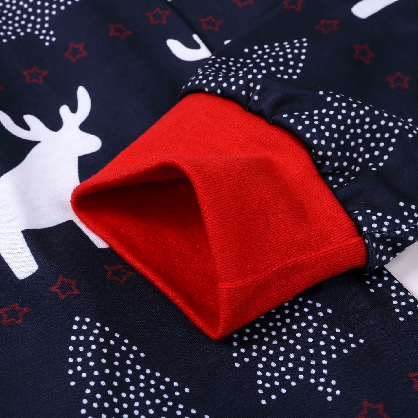 Family Christmas Pajamas Set Parents Kids Children Deer Print Home Sleepwear Nightwear Autumn Winter Matching Outfits