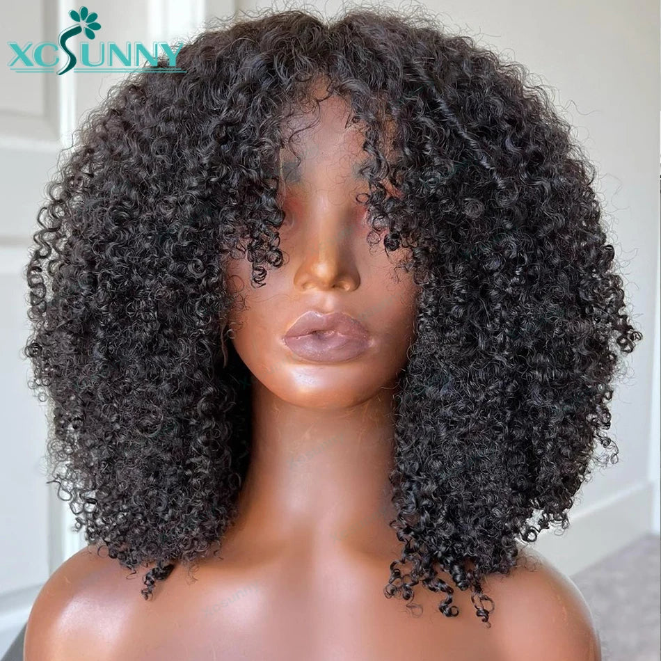 Maxy Kinky Curly Bob Wig Human Hair Glueless 13x6 Lace Front Wigs Human Hair Curly Short Pre Plucked For Black Women