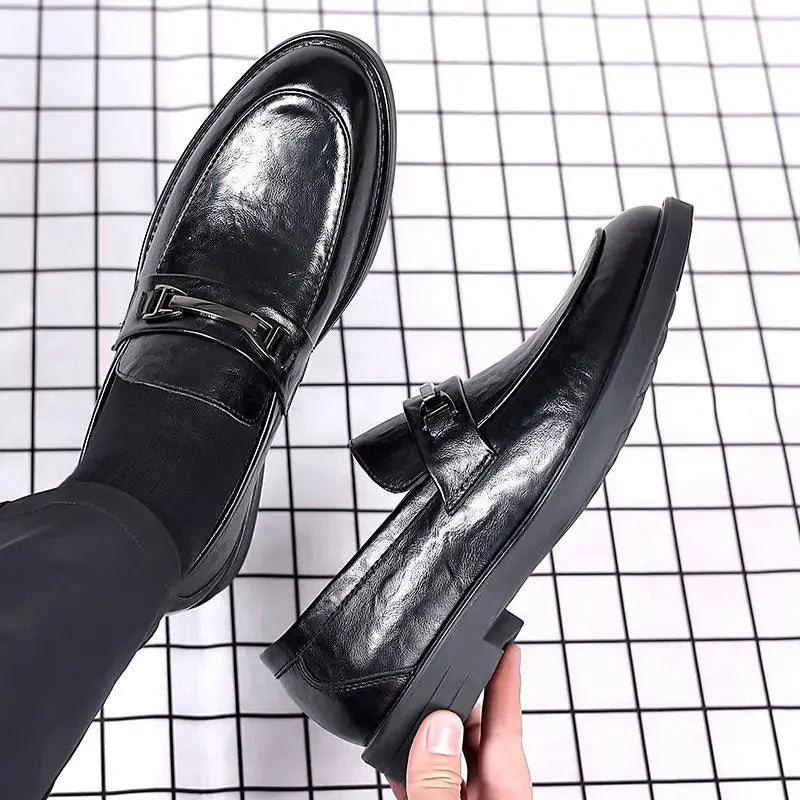 Amay Dress Shoes Man Natural Gumrukfree Genuine Leather Social Shoe for Men Official Business Clothing Italian Cheap Liquidation New