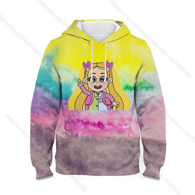 Maxy Kids Diana And Roma Show Clothes Hoody Sweatshirt Baby Girls Cartoon Toddler Boys Pullover Outerwear Children Casual Sweater