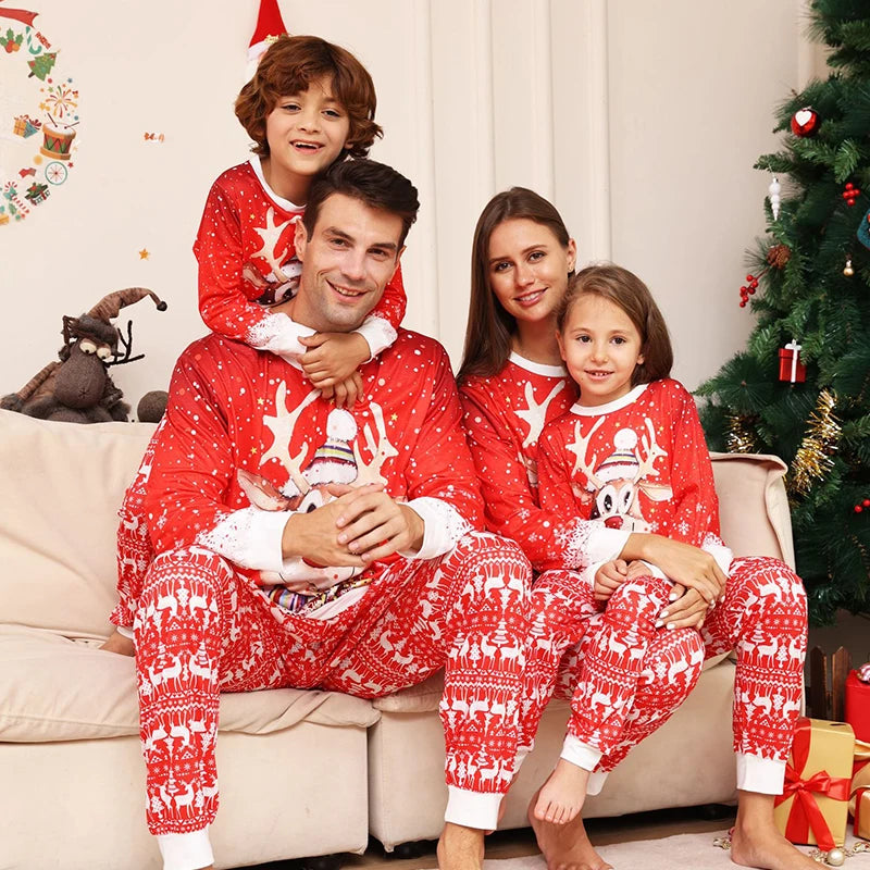 Momsey Christmas Family Matching Pajamas 2024 New Xmas Pjs Long Sleeve Adult Kids Couples Daddy Mommy Me Daughter Pyjamas Dog Clothes
