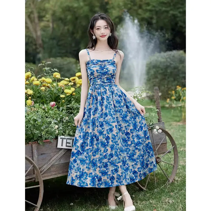 Maxy Vacation Look Mother and Daughter Floral Dress Mom and Baby Girls Resort Dresses Holiday Beach Momy and Me Clothing Women Robe