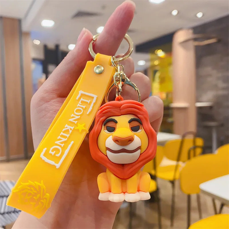 Maxy Anime Disney Figure Villain Maleficent The Evil Queen Cruella Silicone Keychain Bag Key Ring Pendant Children Toy Birthday Gifts