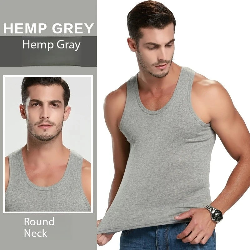 Summer Lightweight Cotton Tight Vest Sports Casual Family Pajamas Outdoor Tight Top Breathable Quick Drying Vest 2025 New Men's