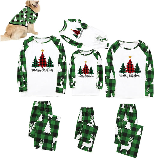 Merry Christmas Family Matching Pajamas Set Mother Father Kids Elk Clothes Baby Rompers Family Look Sleepwear Pyjamas Xmas Gifts