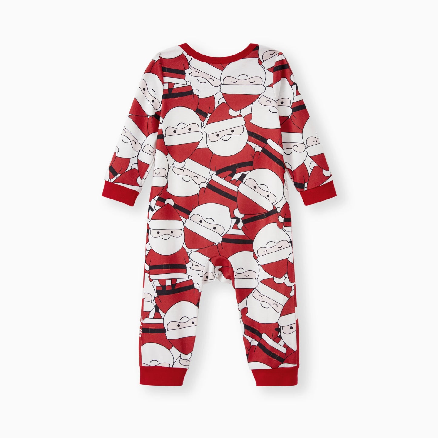 PatPat Christmas Pajamas Sets Family Matching Big Santa Graphic Front Allover Pattern Back