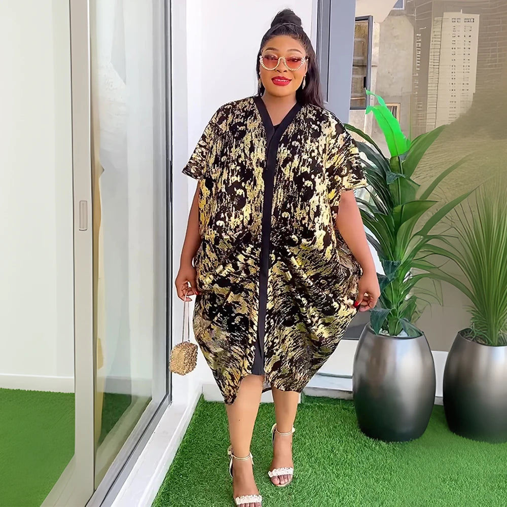 Maxy African Dresses for Women Traditional Africa Clothing Dashiki Ankara Outfits Gown Abayas Robe Muslim Kaftan Maxy Long Dress
