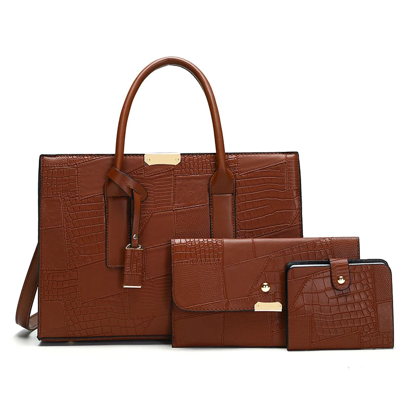 Maxy Large Capacity Shopping Bag for Daily Commuting Handbags Luxury Shoulder Bags Splicing Pu Leather Handbags Caual Tote New Sac