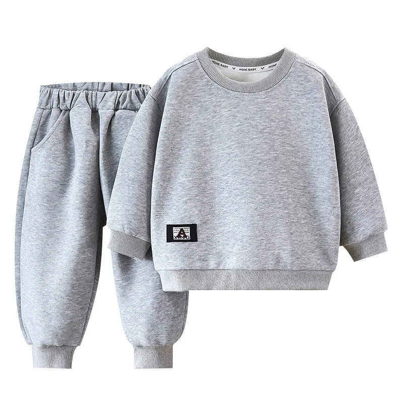 Maxy New Sportwear Clothing Sets Spring Autumn Kids Sport Sweatshirt Pants 2Pcs Suit Boys Girls Casual Pullover Outfits 2-12 Years