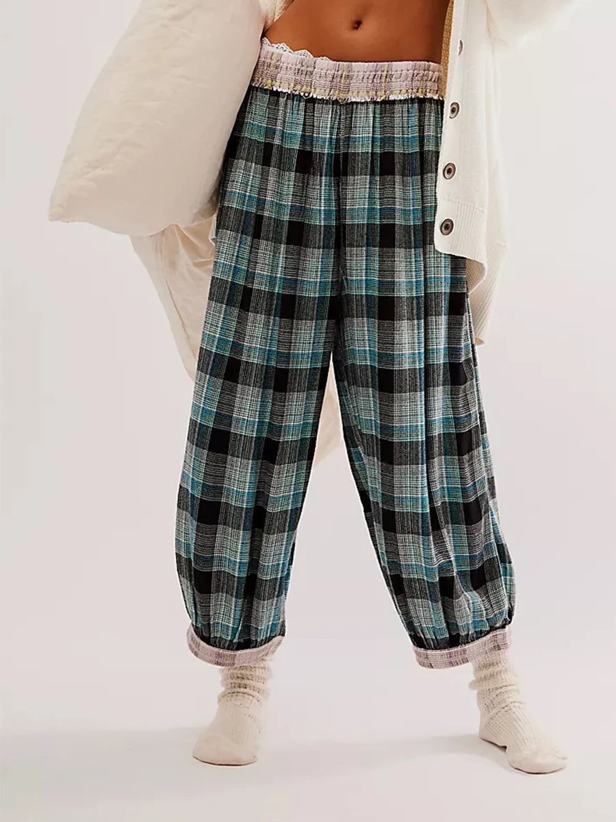 Women s 2 Piece Lounge Palid Pajamas Set Y2k Long Sleeve Button Down Shirt and Wide Leg Pants Sleepwear Outfits