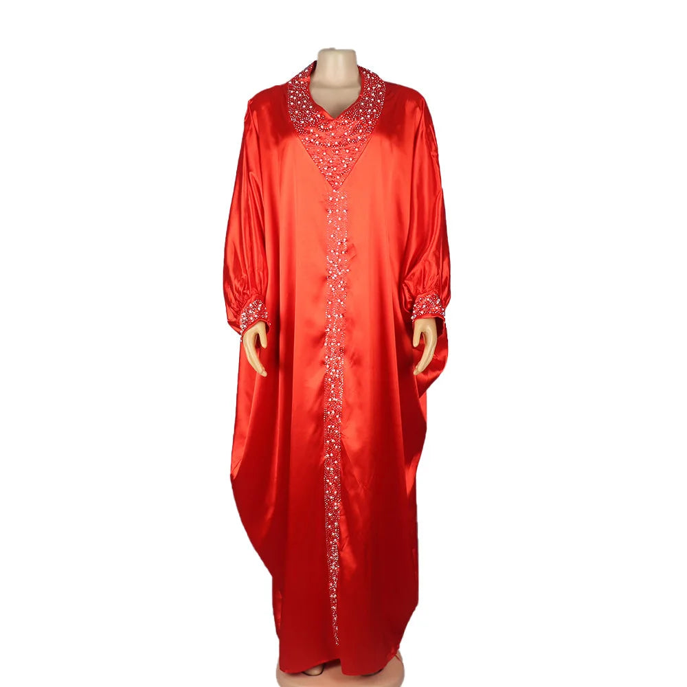Amay Plus Size Dresses For Women Dubai African Abayas Wedding Party Long Sleeve Robe Turkey Wears Boubou Femme Style Africain