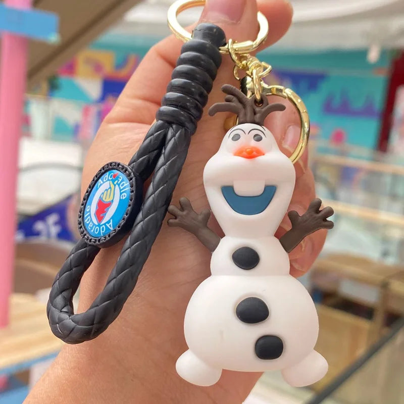 Maxy Anime Disney Figure Villain Maleficent The Evil Queen Cruella Silicone Keychain Bag Key Ring Pendant Children Toy Birthday Gifts