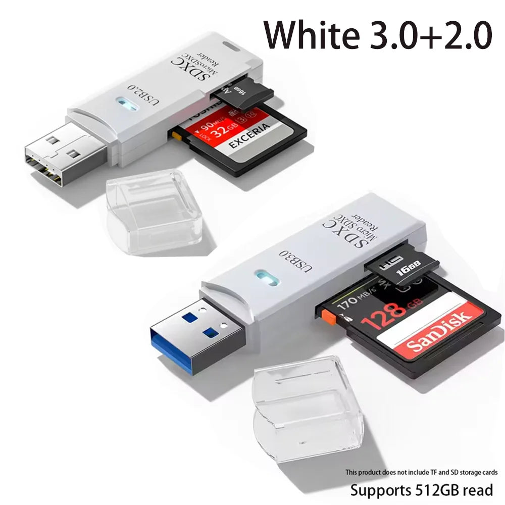 Maxy 2-in-1 Multi Functional USB 3.0 Card ReaderMicro SD TFMemoryCardReaderUSBFlashDrive CardreaderAdapter For PCLaptops Accessories