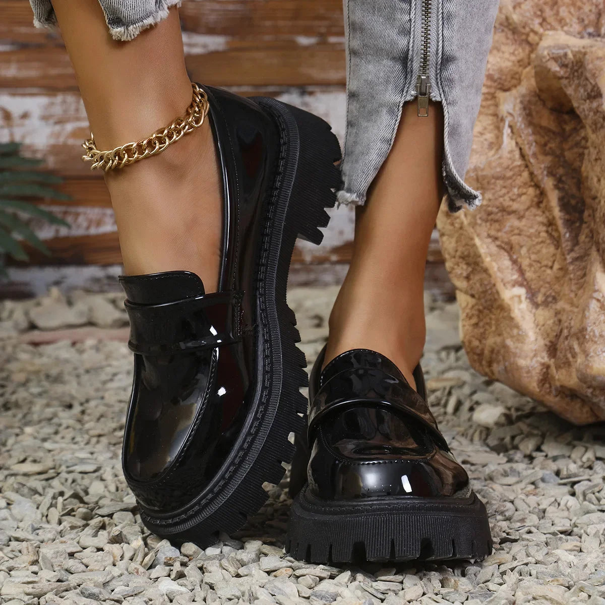 Maxy Hot Sale Loafers Spring Fashion Women's Pumps Classic Round Platform Pumps Trend Versatile Office Lady Shoes Zapatos