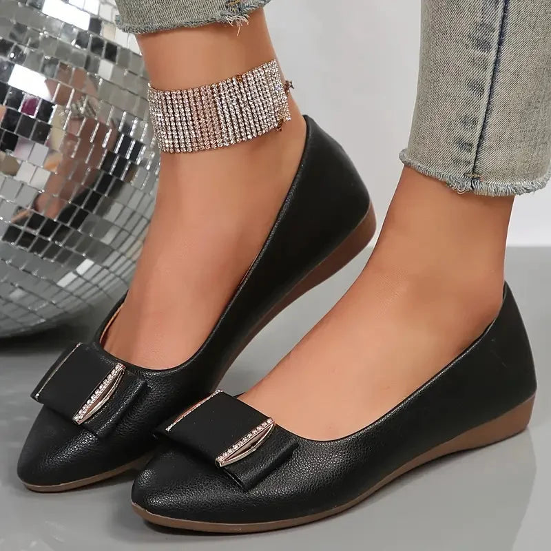 Maxy Women Flats Shoes Spring Autumn New Elegant Walking Loafers Women Designer Brand Casual Comfortable Retro Soft Dress Shoes Women