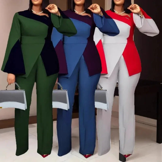 Maxy 2 Piece Women Sets New Arrival Spring Autumn Matching Sets Two Pieces Sets Top Pants Suits Outfits Clothing
