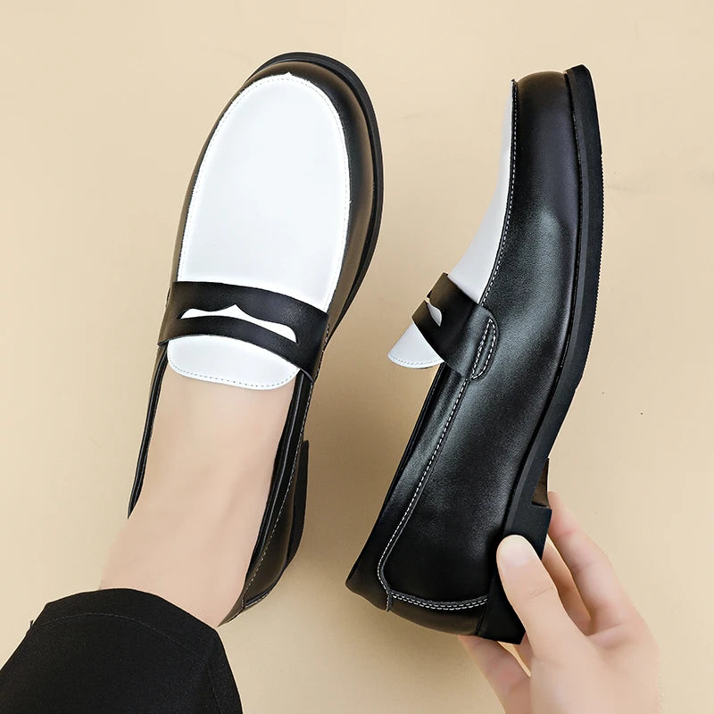 Visco Four Seasons Men Business Loafers Men Casual Versatile Shoes Comfortable Fashionable Small Leather Shoes Social Shoes Men