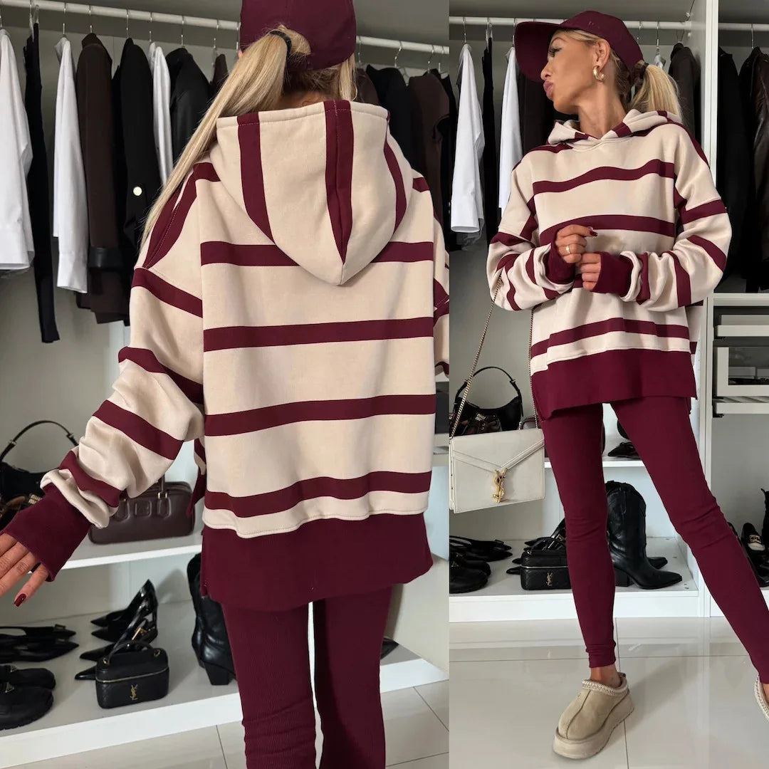 Maxy Women 2 Piece Set Hoddies Tracksuit Hooded Top & Pants Set Sweatshirts Suit Trouser Outfits Spring Jogging Sport Y2k Streetwear