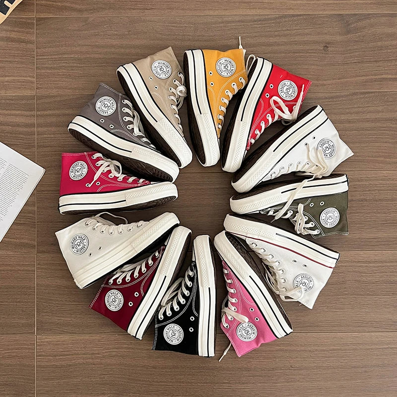 Maxy Women's Mid-top Skateboard Shoes Outdoor Lightweight Retro Sports Shoes Leisure Versatile Fashion Daily Commute Tenis De Mujer