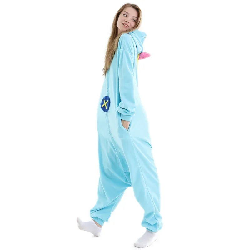 Maxy Blue animal Kurumi adults' onesies women men pajamas Halloween costumes cosplay jumpsuit Christmas gift