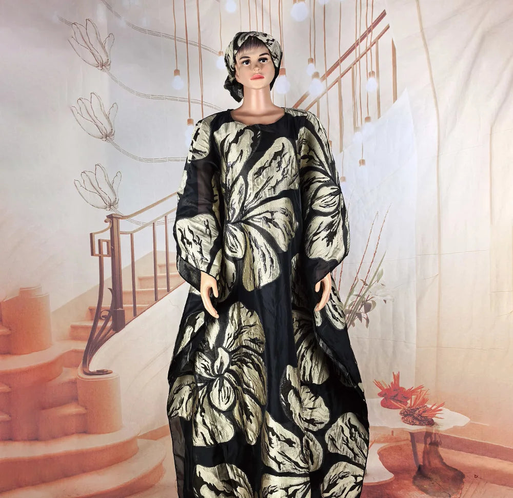 Maxy Luxury Two-Piece Set Evening Dresses for Women New Fashion Party Wear with Headscarf