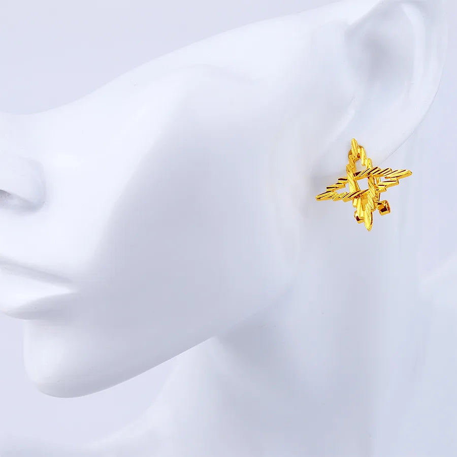 Maxy New 24K Gold Plated Necklace Earrings Women's Ring Fashion Party Exquisite Gift Set of 3 YY10463