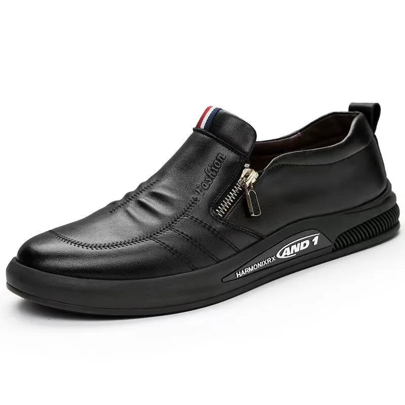 Visco Genuine Leather Men Casual Shoes Breathable Soft Men Loafers Italian Brand Moccasins Slip on Black Driving Shoes