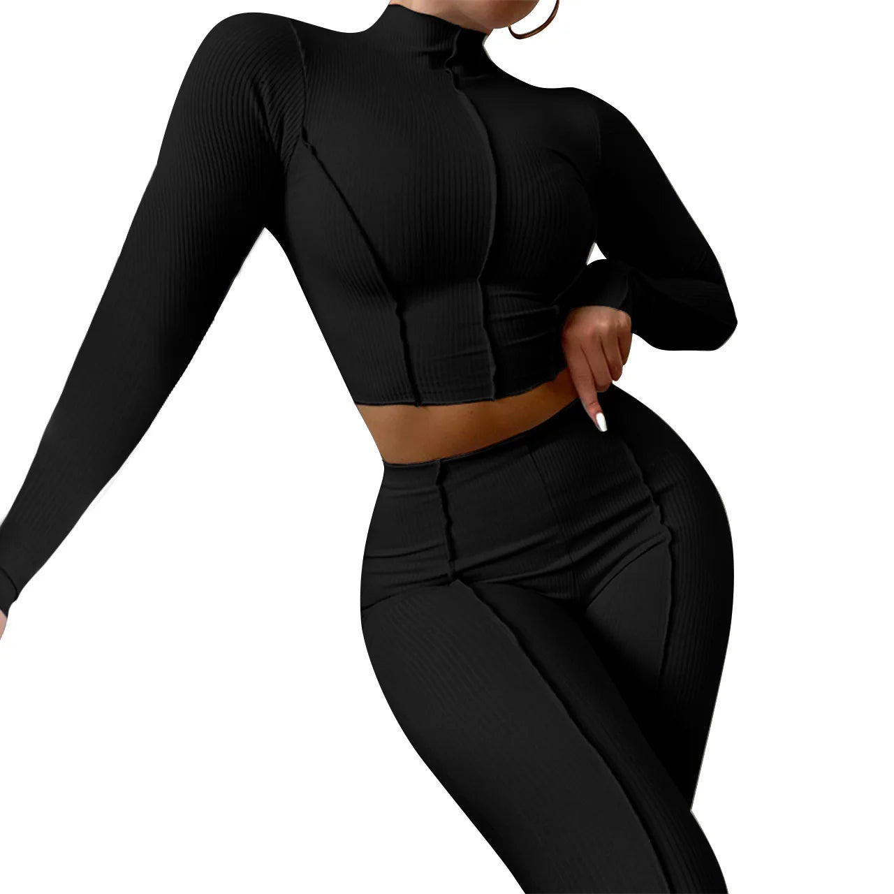 Maxy Fall Matching Set Women Two Piece Tracksuits 2pc Fitness Woman Yoga Tracksuit Set