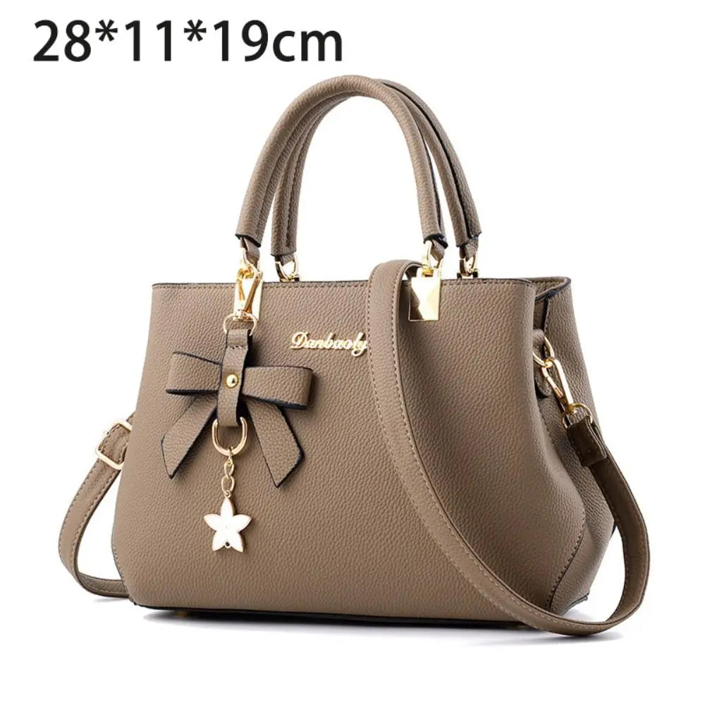 Maxy Female PU Leather Ladies Handbags Crossbody Bags Square Shoulder Bags Large Tote Bag