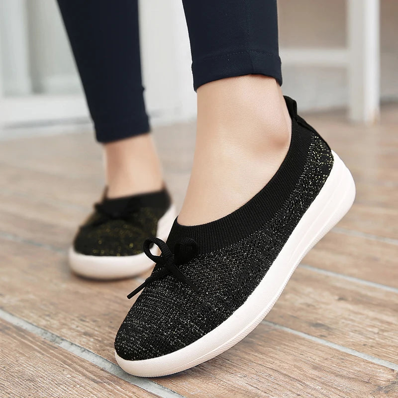Maxy Women Flats Shoes Casual Mesh Sneakers Fashion Loafers Mesh Shoe Summer Breathable Tenis Comfortable Walk Sneaker For Female