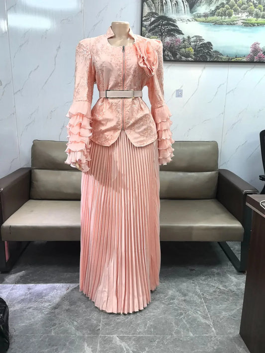 Amay Clothes for Women 2 PCS Sets Tops and Skirts Suits Dashiki Ankara Christmas Outfits Gown Plus Size Wedding Party Dresses