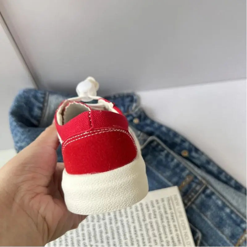 Maxy Canvas Shoes Boy Toddler Kids Boots Girls Autumn Winter Checkered Shoes Plaid Children Boots Girl Cartoon Sneaker Anti-Slippery