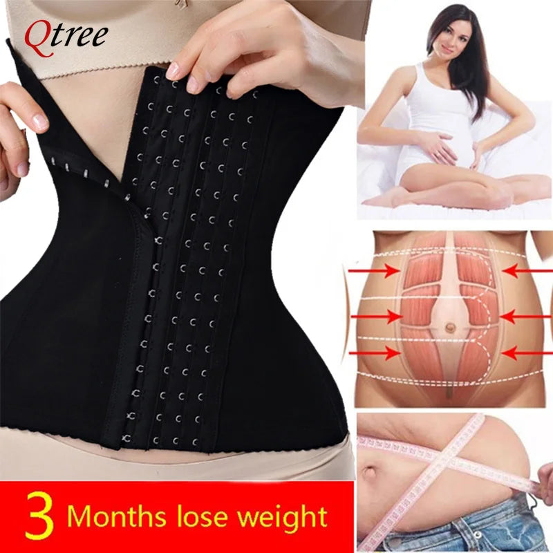 Maxy Dress Slimming Waist Trainer Belt Shapewear Women Belly Cincher Body Shaper Fat Compression Strap Girdles Firm Hook Corset